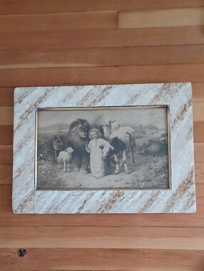 William Strutt (1825-1915), Title: "Little Child Shall Lead Them" Signed Framed